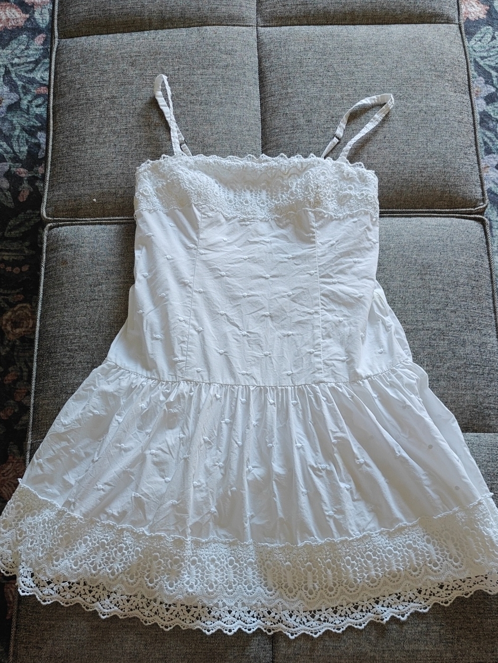 Abercrombie & Fitch White Lace Trim Sundress
